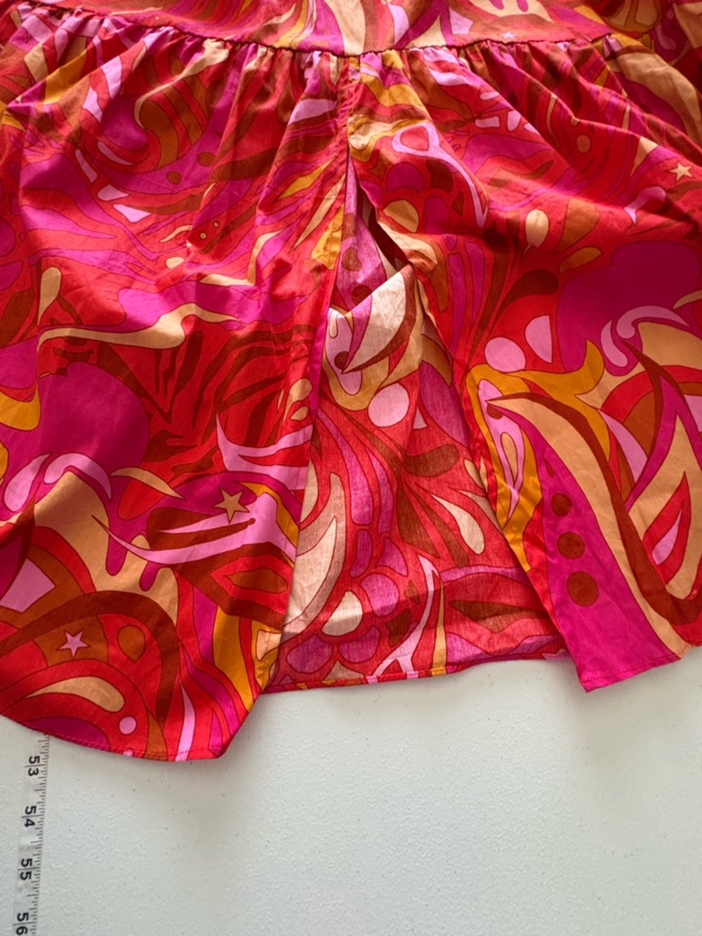 NWT Medium 1.State Pink and Orange Puff Short Sleeve V-Neckline Maxi Dress - Picture 3 of 5